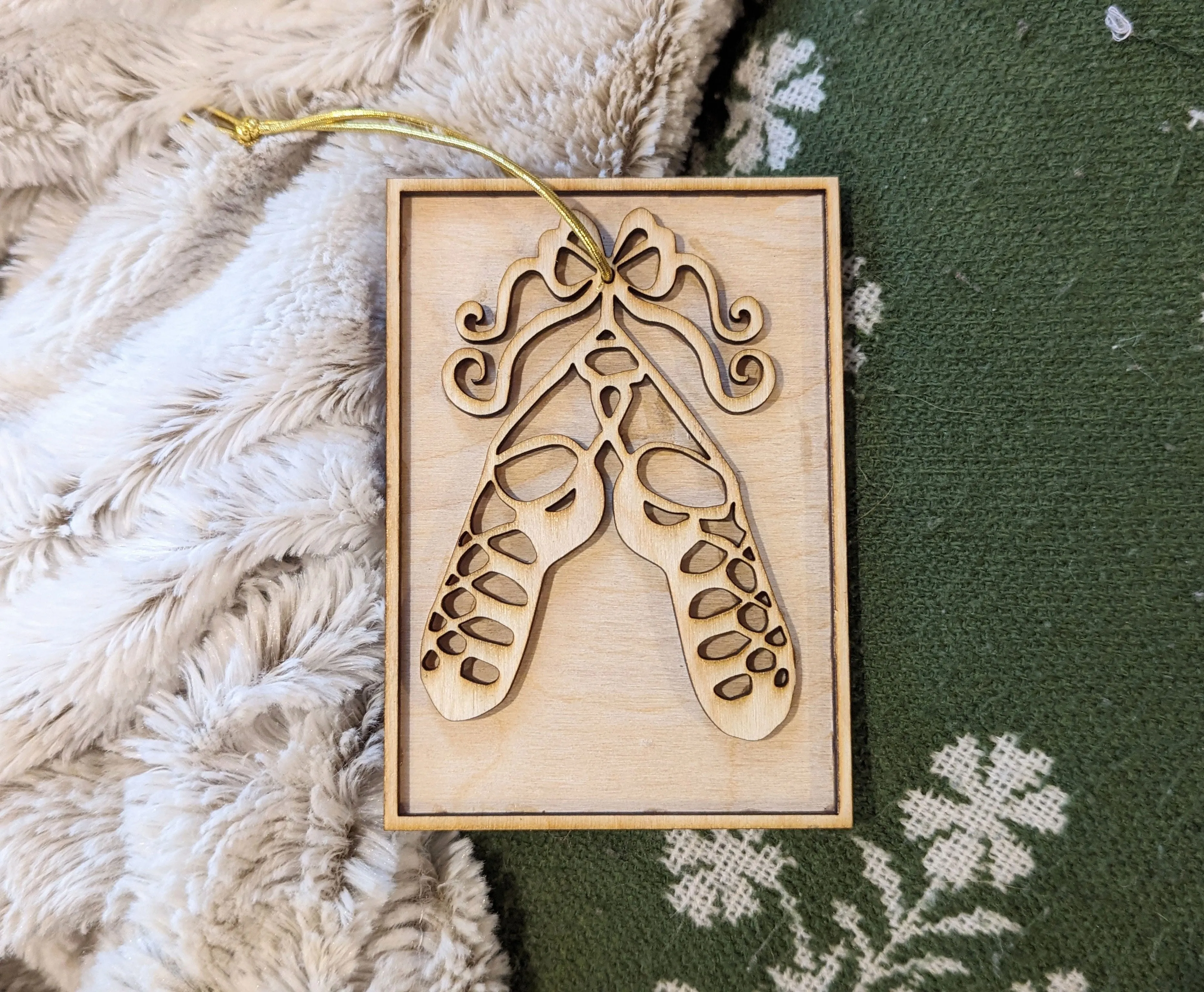 Irish Dance Wooden Christmas Ornament