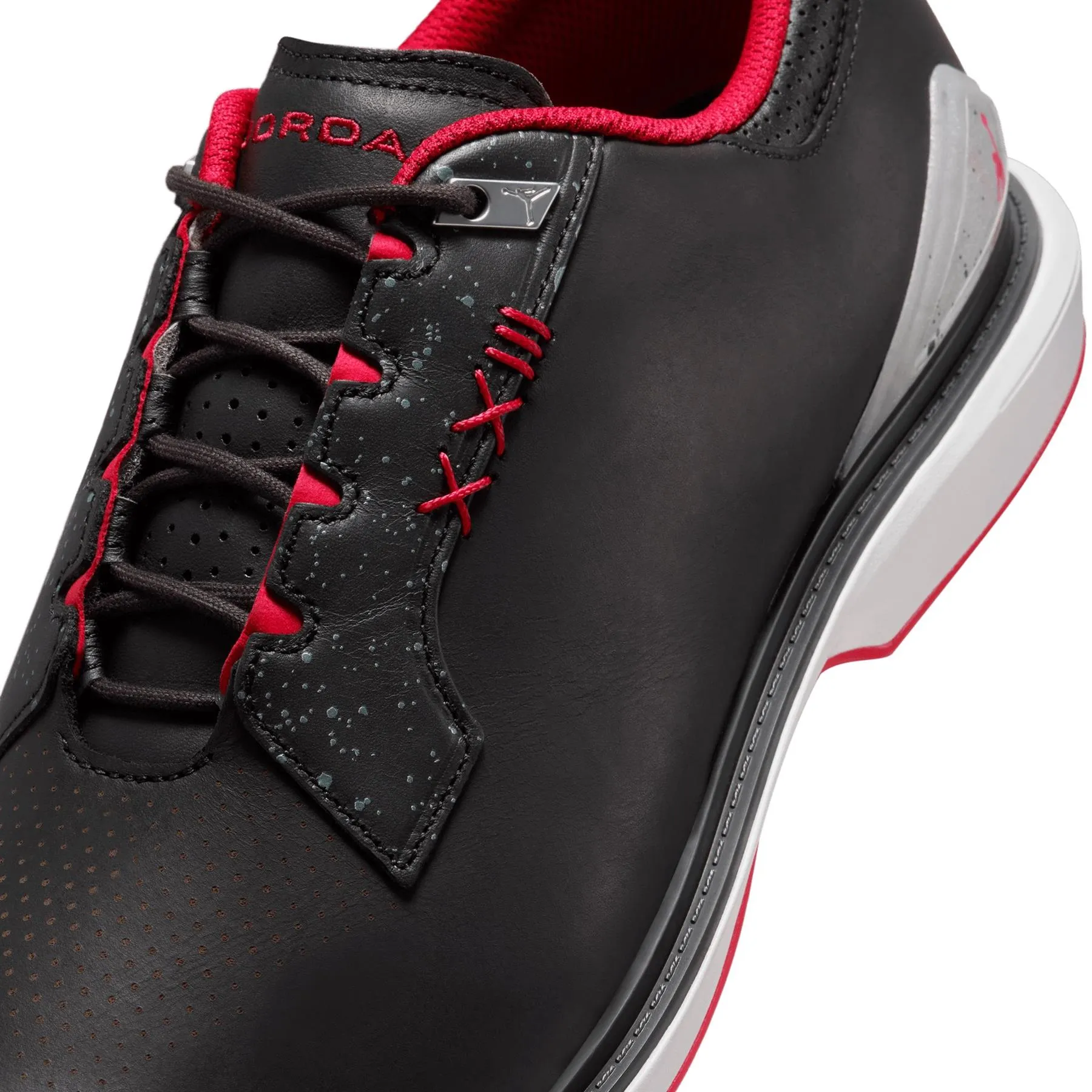 Jordan ADG 5 Golf Shoes Black/Fire Red/Metallic Silver/Blue Tint - SU24