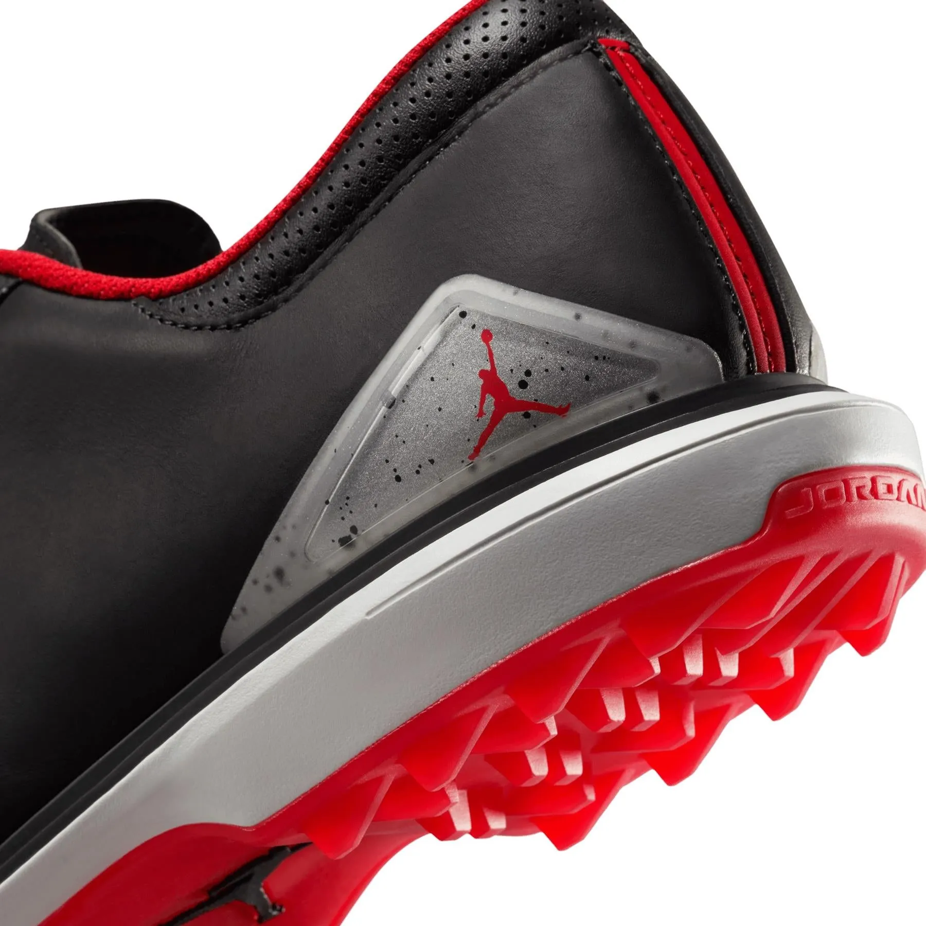 Jordan ADG 5 Golf Shoes Black/Fire Red/Metallic Silver/Blue Tint - SU24