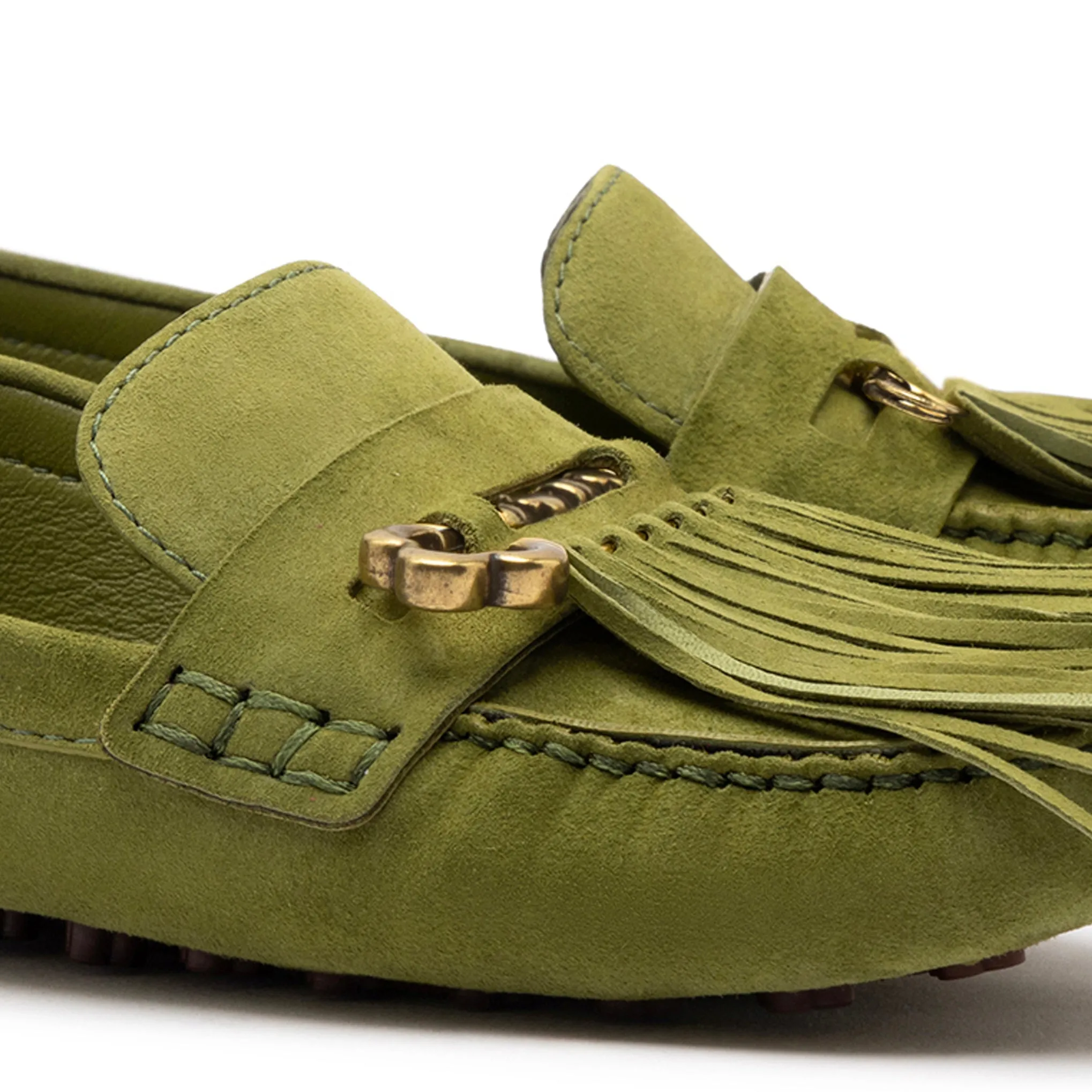 Joy Mocassin In Seaweed Suede