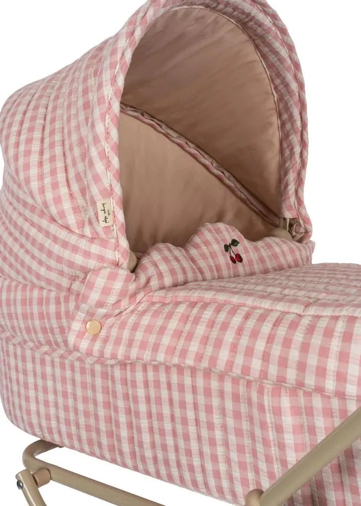 Konges Sløjd: Doll Pram - Powder Pink Check