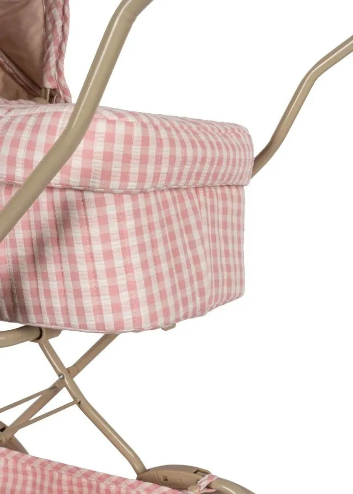 Konges Sløjd: Doll Pram - Powder Pink Check