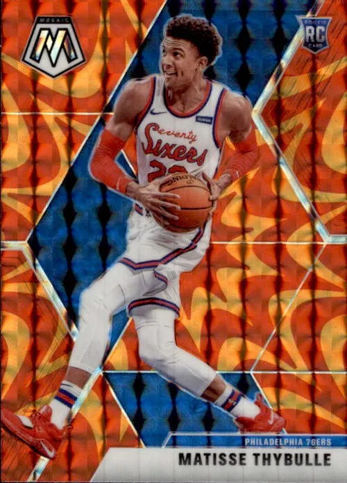 Matisse Thybulle, RC, Orange Reactive Prizm, 2019-20 Panini Mosaic Basketball NBA