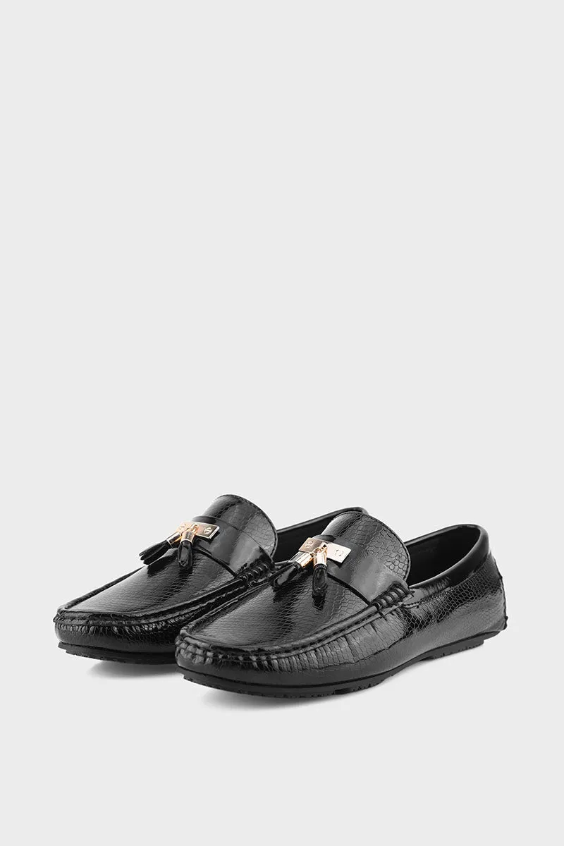 Men Casual Driving Mocs M26066-Black