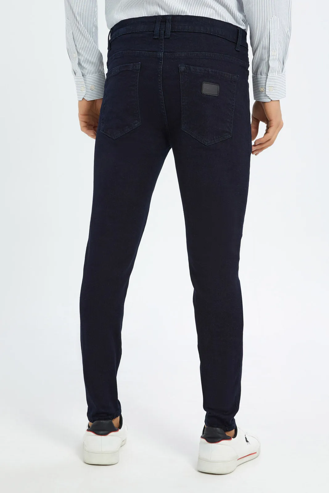 Men Navy 5-Pocket Skinny Fit Jeans