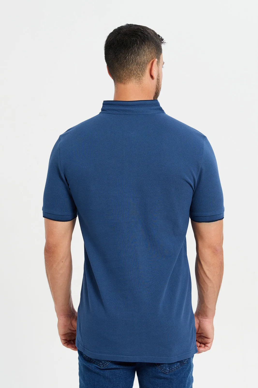 Men Navy Polo Shirt