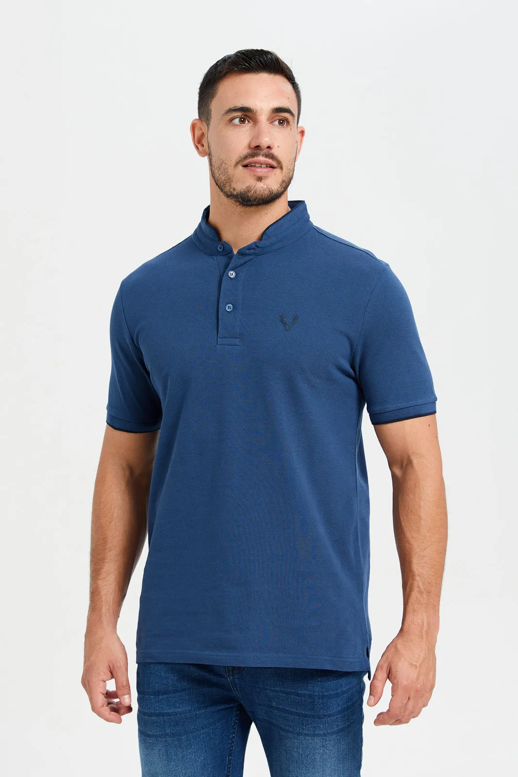 Men Navy Polo Shirt