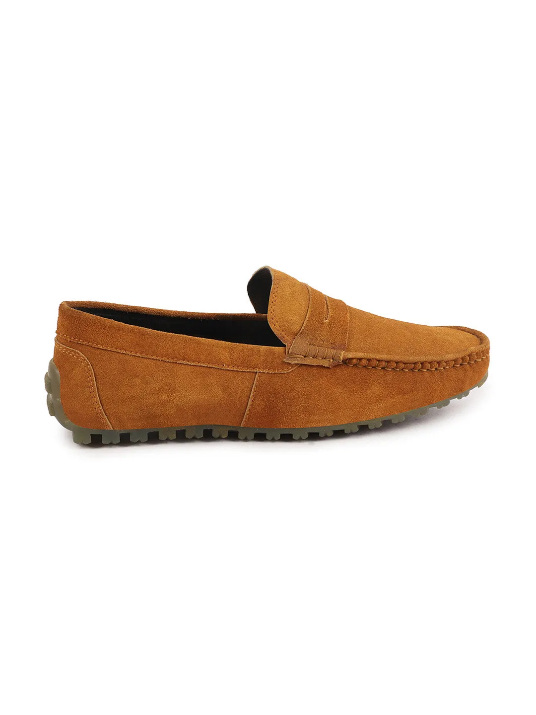 Men Teek Suede Leather Side Stitched Slip On Driving Loafers and Mocassin