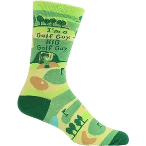 Men's Blue Q I'm A Golf Guy Big Golf Guy Socks Green