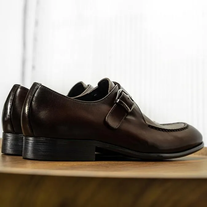 Men's leahter monk shoes