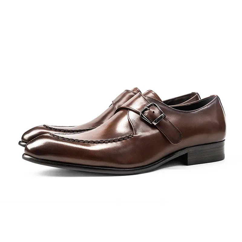 Men's leahter monk shoes