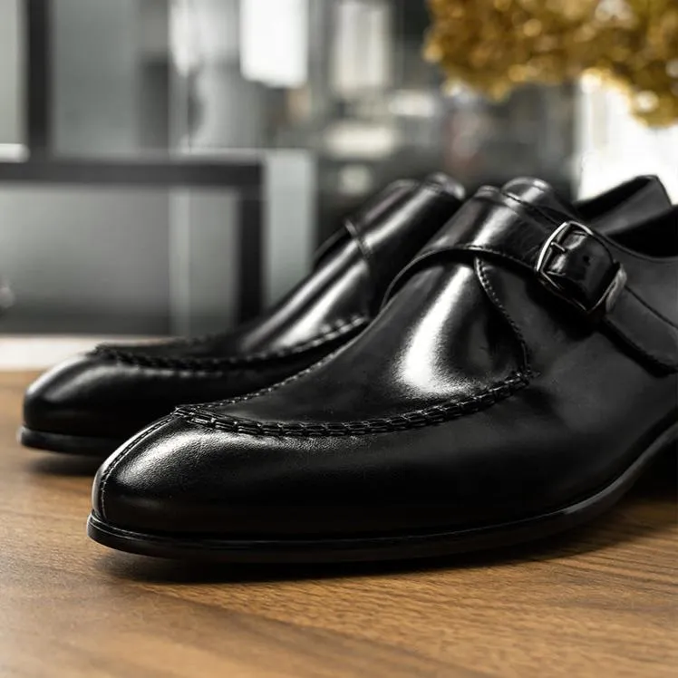 Men's leahter monk shoes