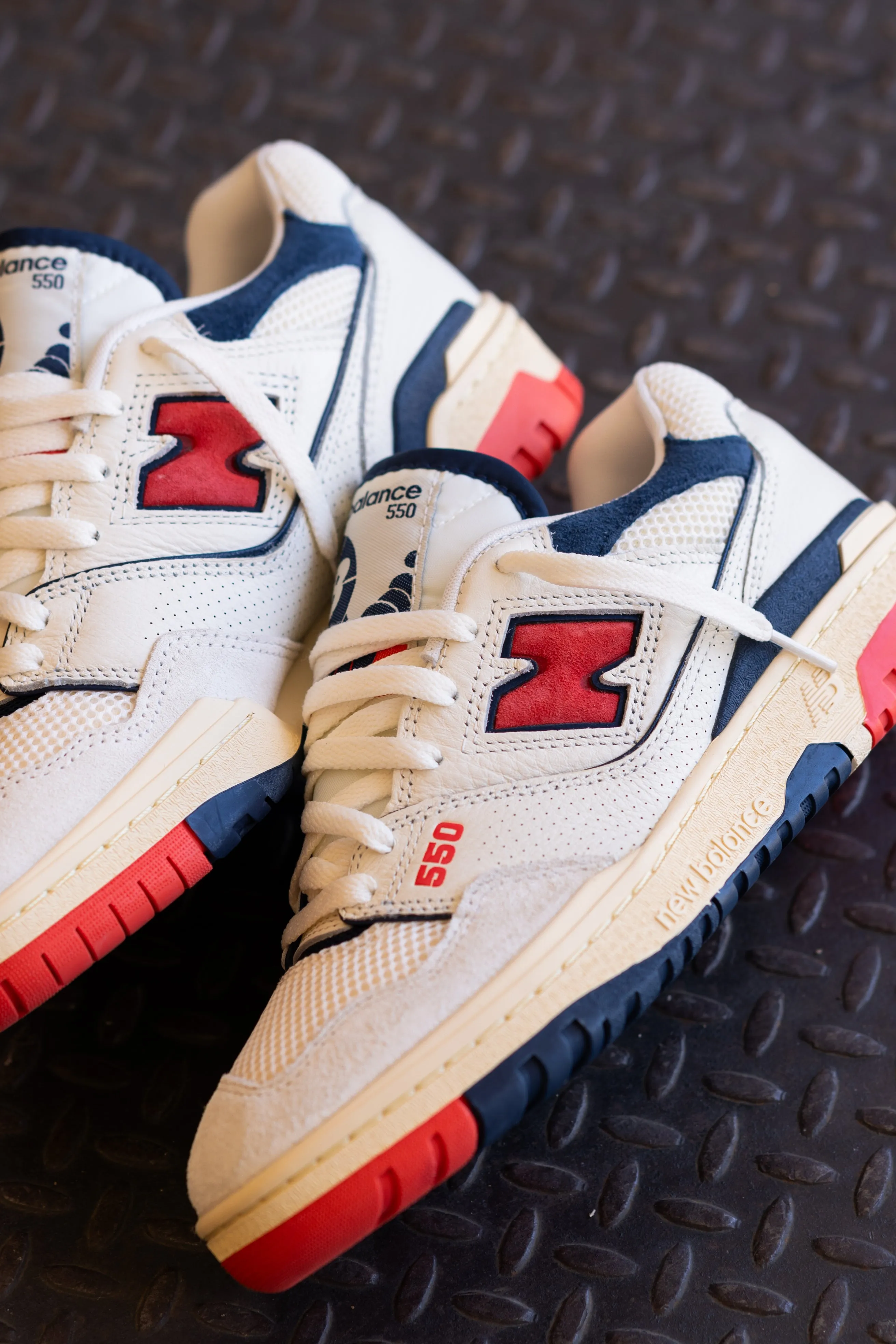 Mens New Balance 550 (White/Red) - BB550CPB