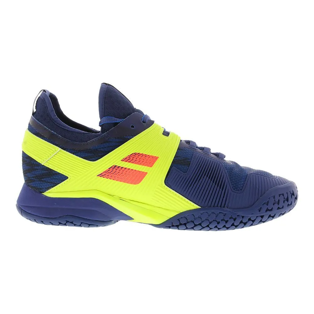 Men's Propulse Rage Blue and Fluo Aero All Court Tennis Shoes