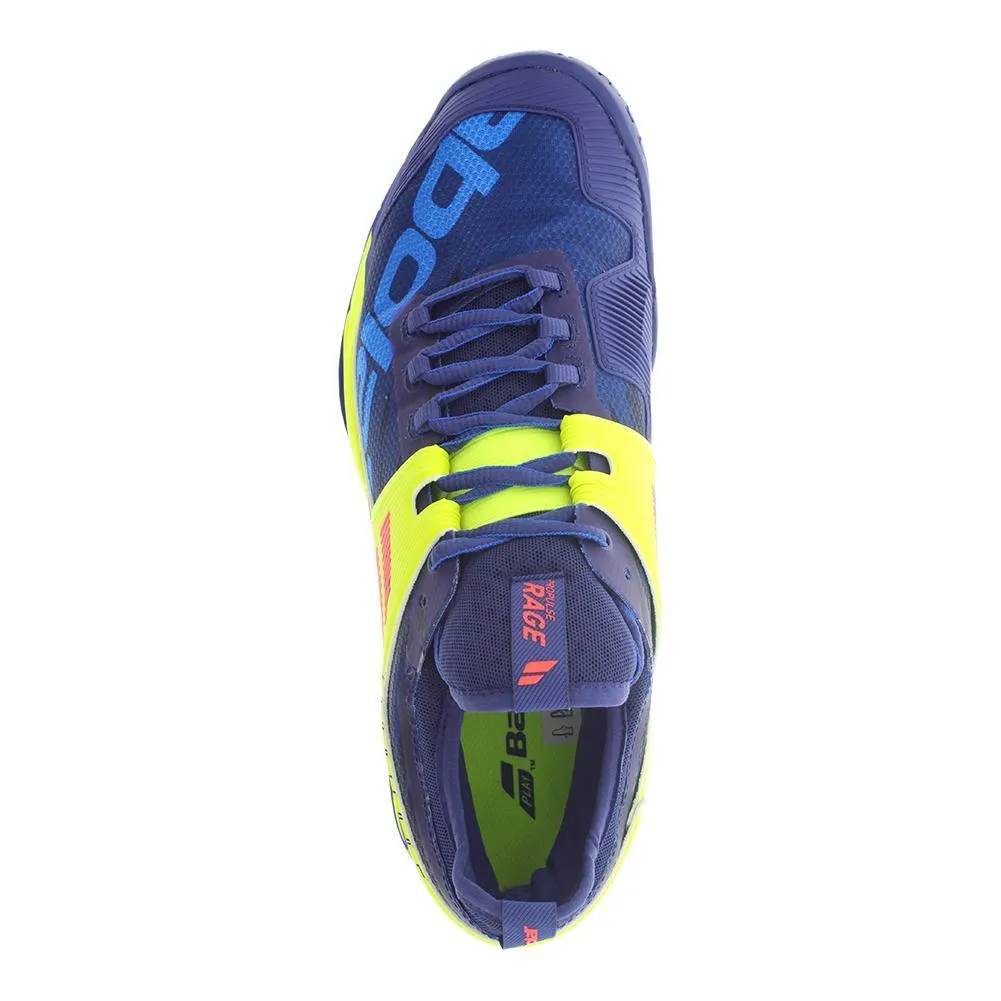 Men's Propulse Rage Blue and Fluo Aero All Court Tennis Shoes