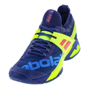 Men's Propulse Rage Blue and Fluo Aero All Court Tennis Shoes