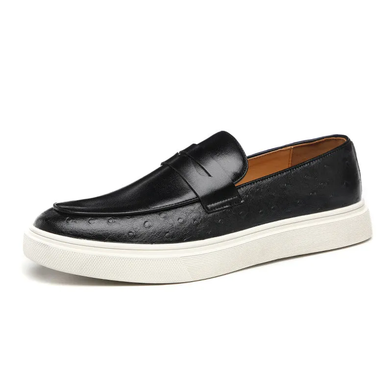 Men's slip on platform penny loafers