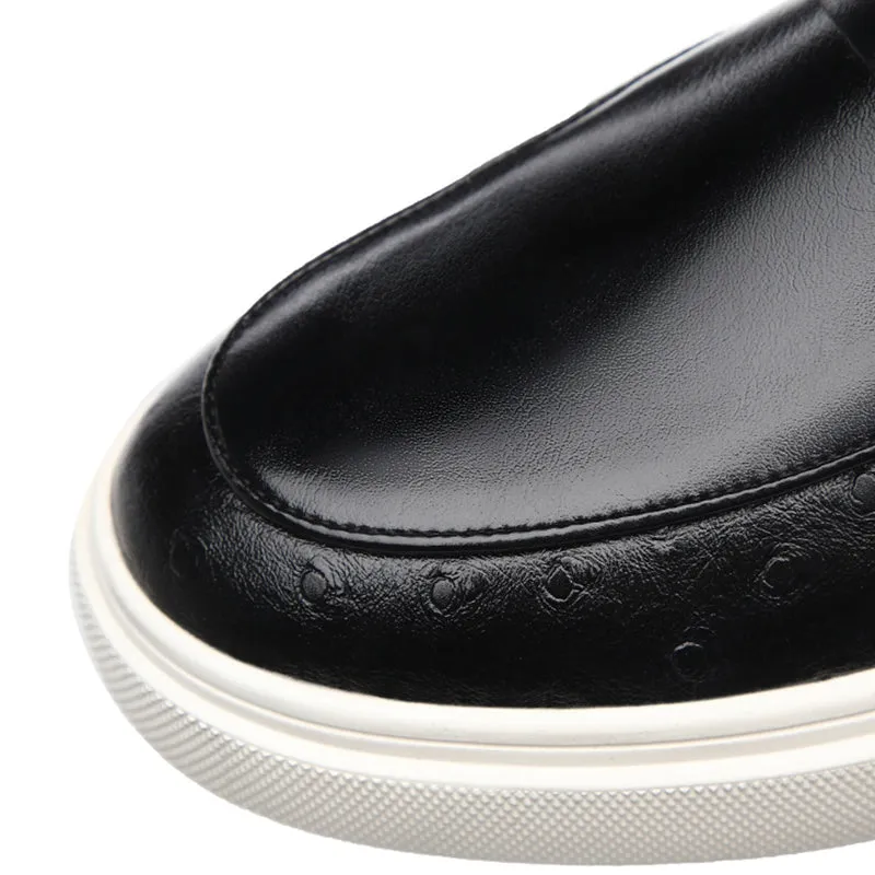 Men's slip on platform penny loafers