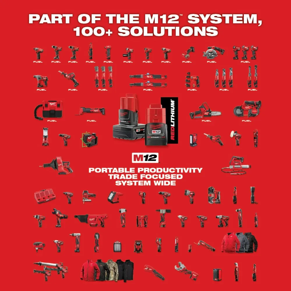 Milwaukee 2408-22 M12 3/8” Hmr Drill/Driver Kit