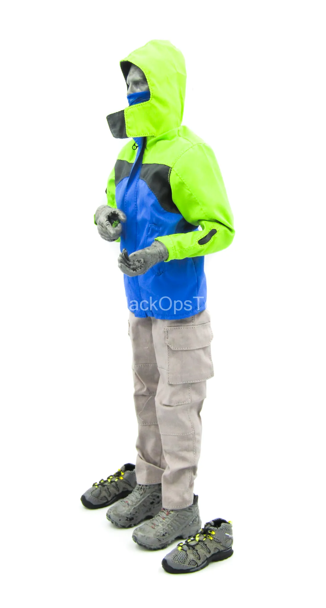 Neon Green & Blue Jacket w/Force 10 Pants, Blue Neck Toque & Shoes