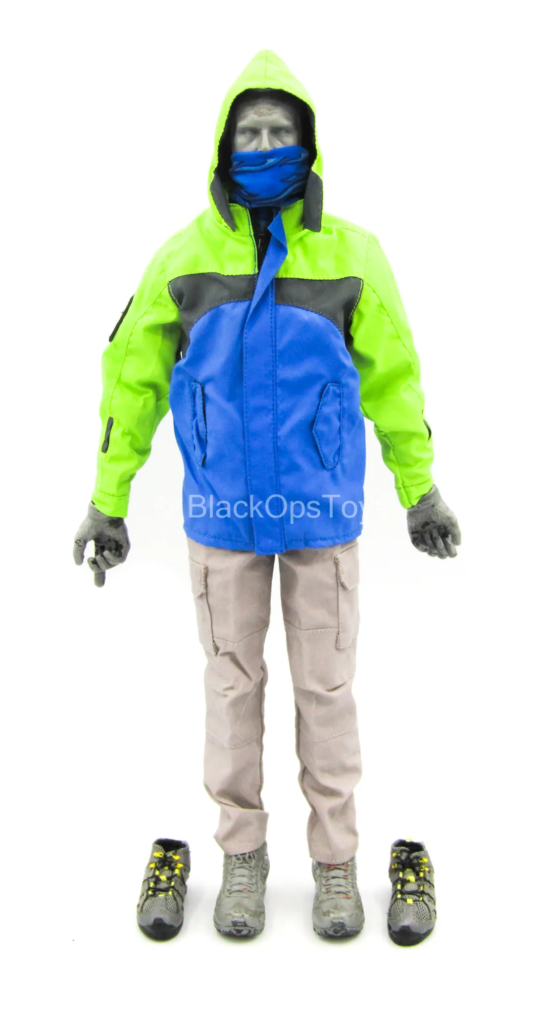 Neon Green & Blue Jacket w/Force 10 Pants, Blue Neck Toque & Shoes