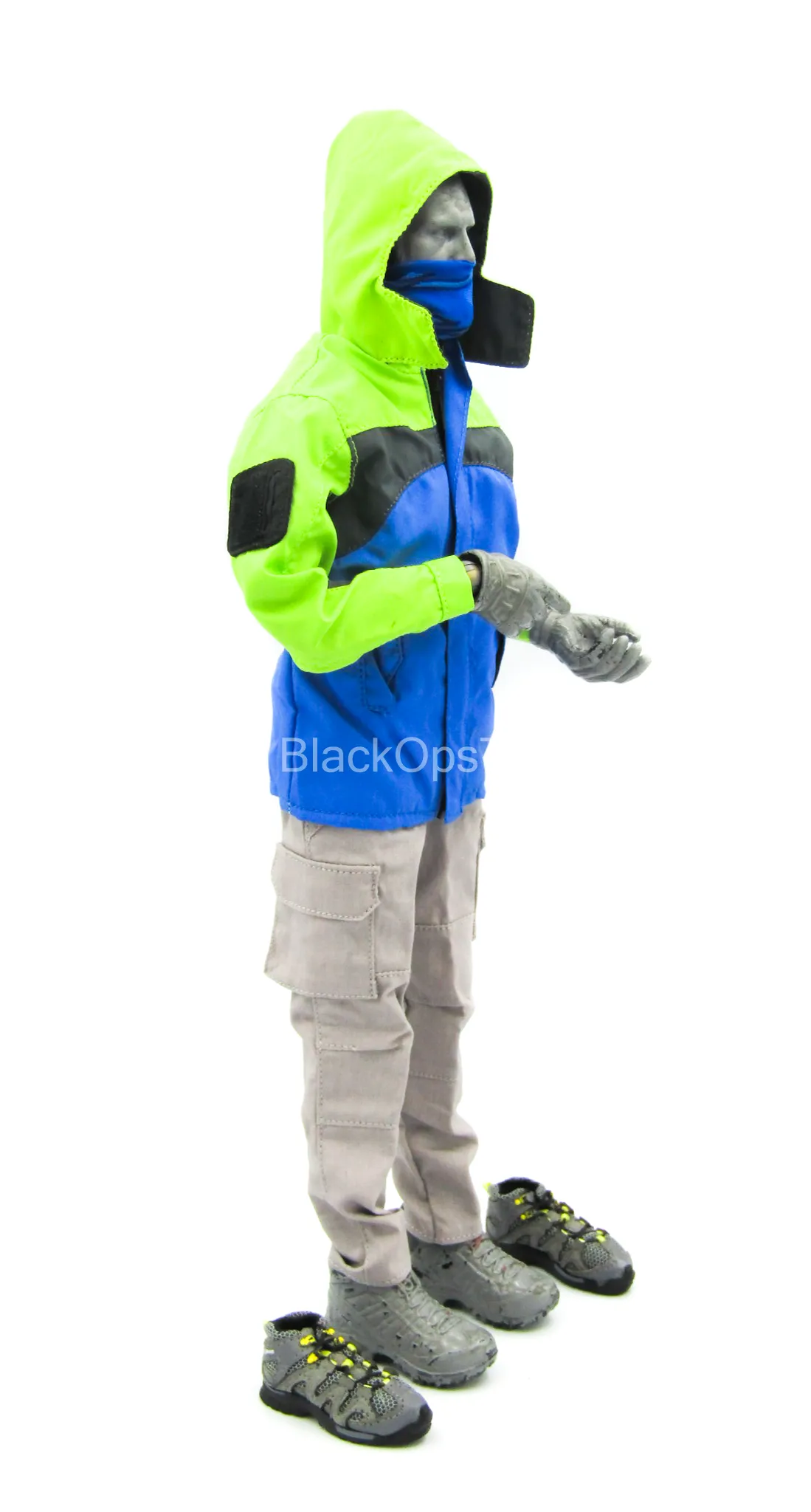 Neon Green & Blue Jacket w/Force 10 Pants, Blue Neck Toque & Shoes