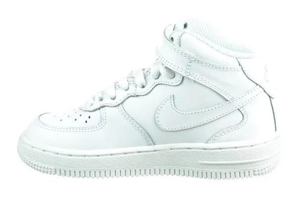 Nike Air Force 1 Mid Little Kid (PS) Shoes White/White