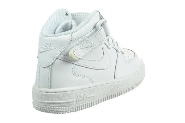 Nike Air Force 1 Mid Little Kid (PS) Shoes White/White