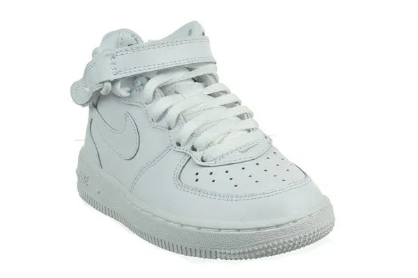 Nike Air Force 1 Mid Little Kid (PS) Shoes White/White