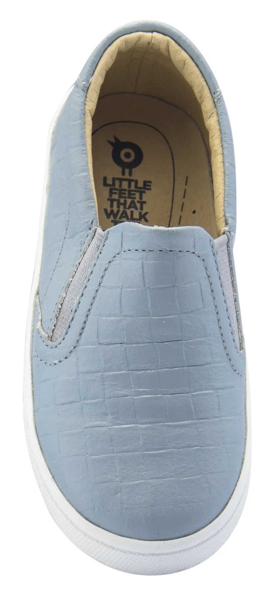 Old Soles Dressy Hoff Leather Sneakers, Dusty Blue Weave