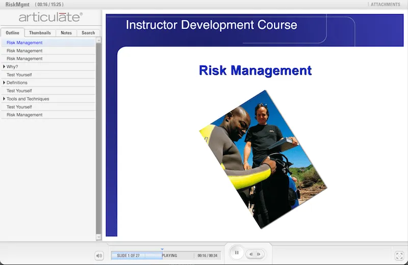 ONLINE TRAINING: PADI Instructor Development Course