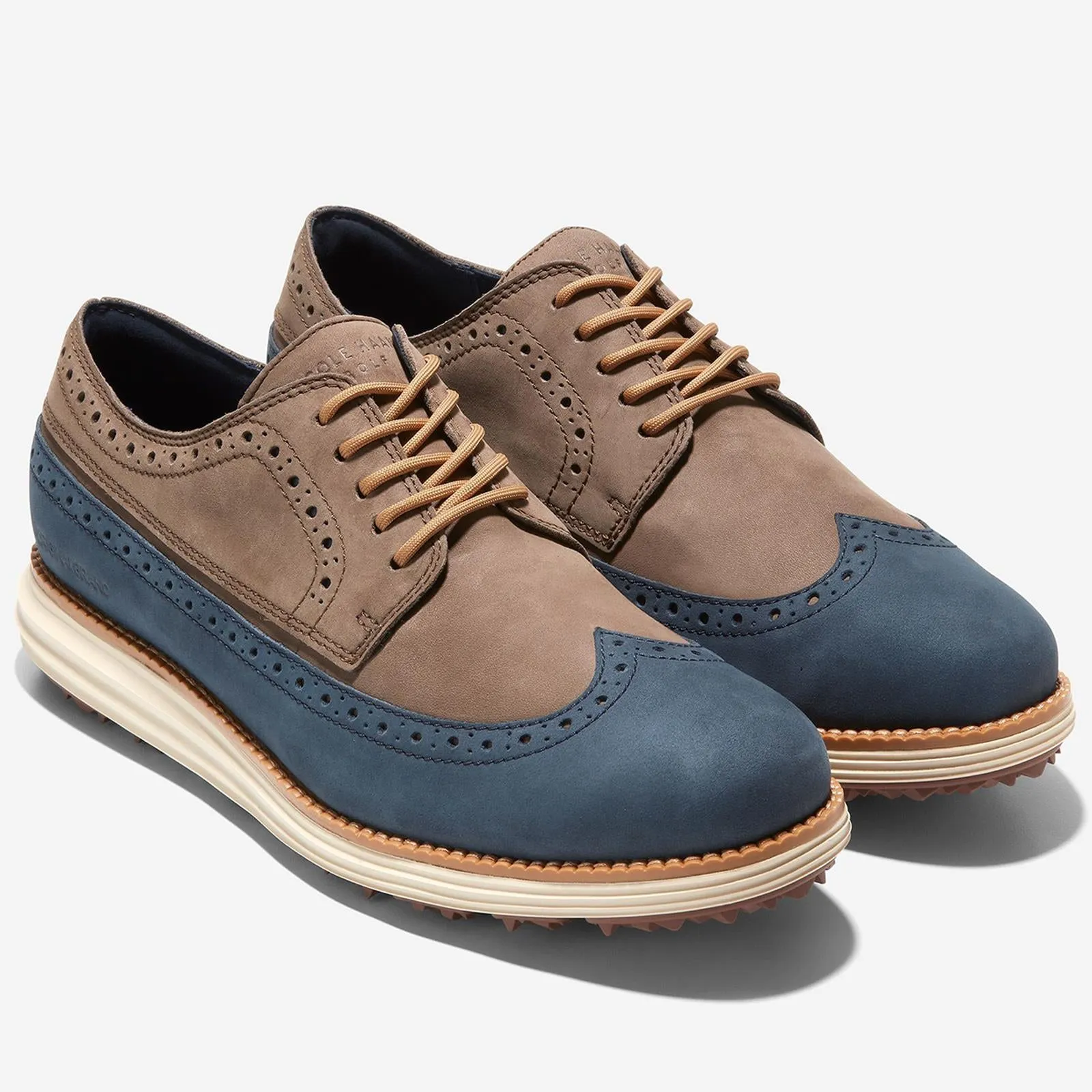 ORIGINALGRAND Wing Ox Golf Shoes Truffle/Navy Blazer - AW23