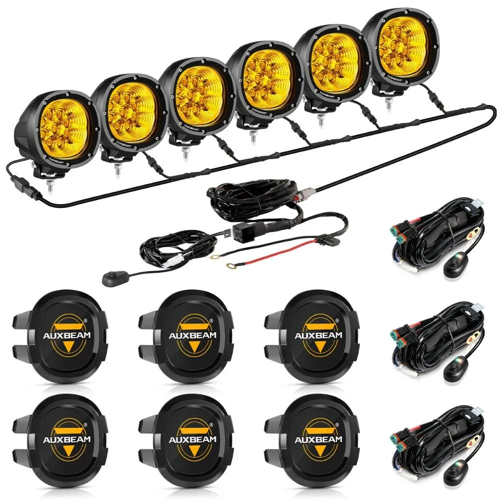 P4 Series | 4 Inch 90W 9000LM Round LED Driving Lights Flood Amber Pod Lights