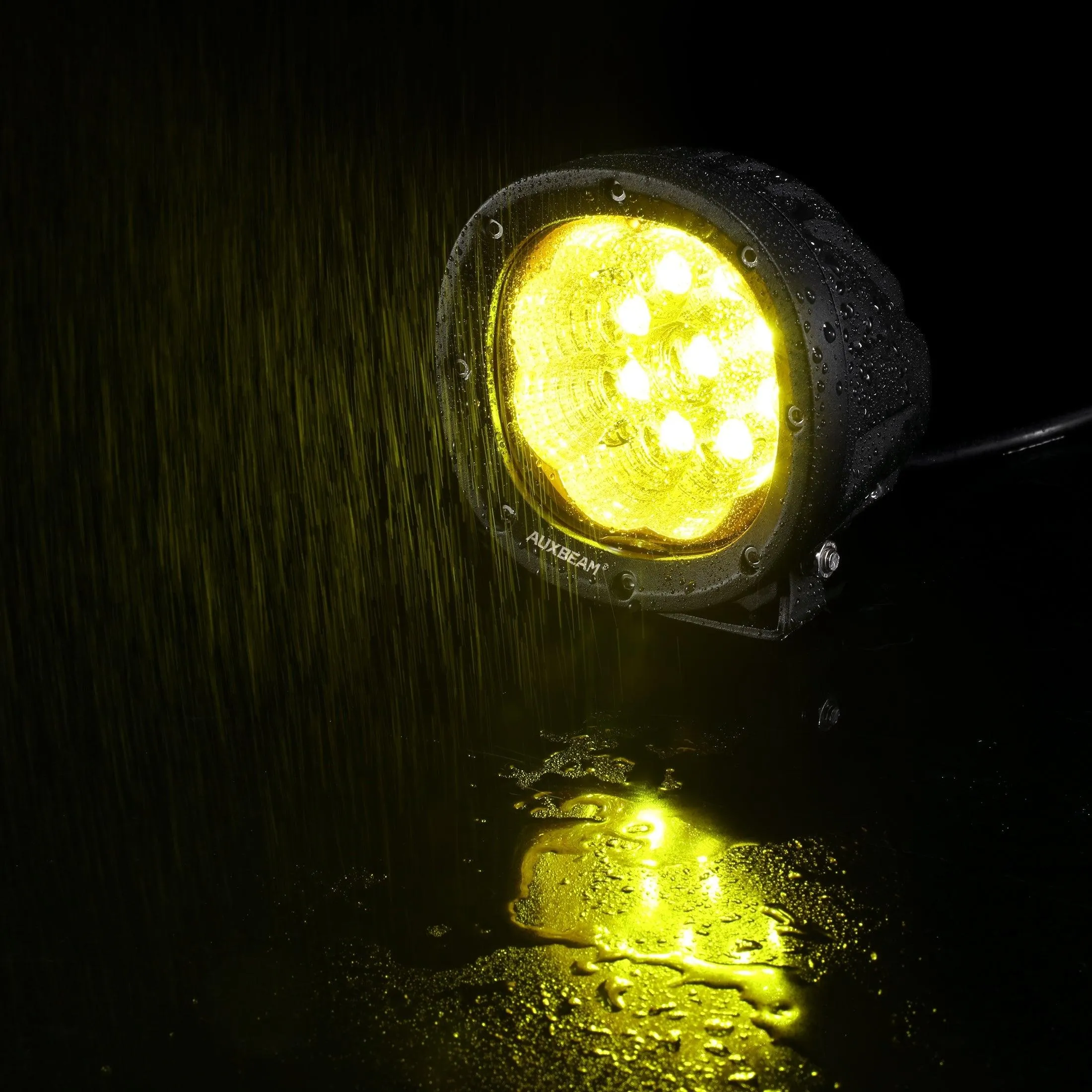 P4 Series | 4 Inch 90W 9000LM Round LED Driving Lights Flood Amber Pod Lights