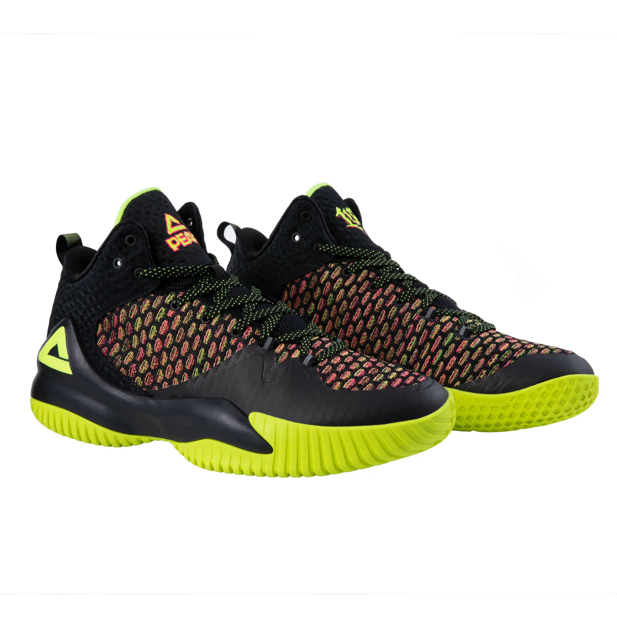 PEAK Basketball Shoes Lou Williams Streetball Master  Fluorescent Yellow