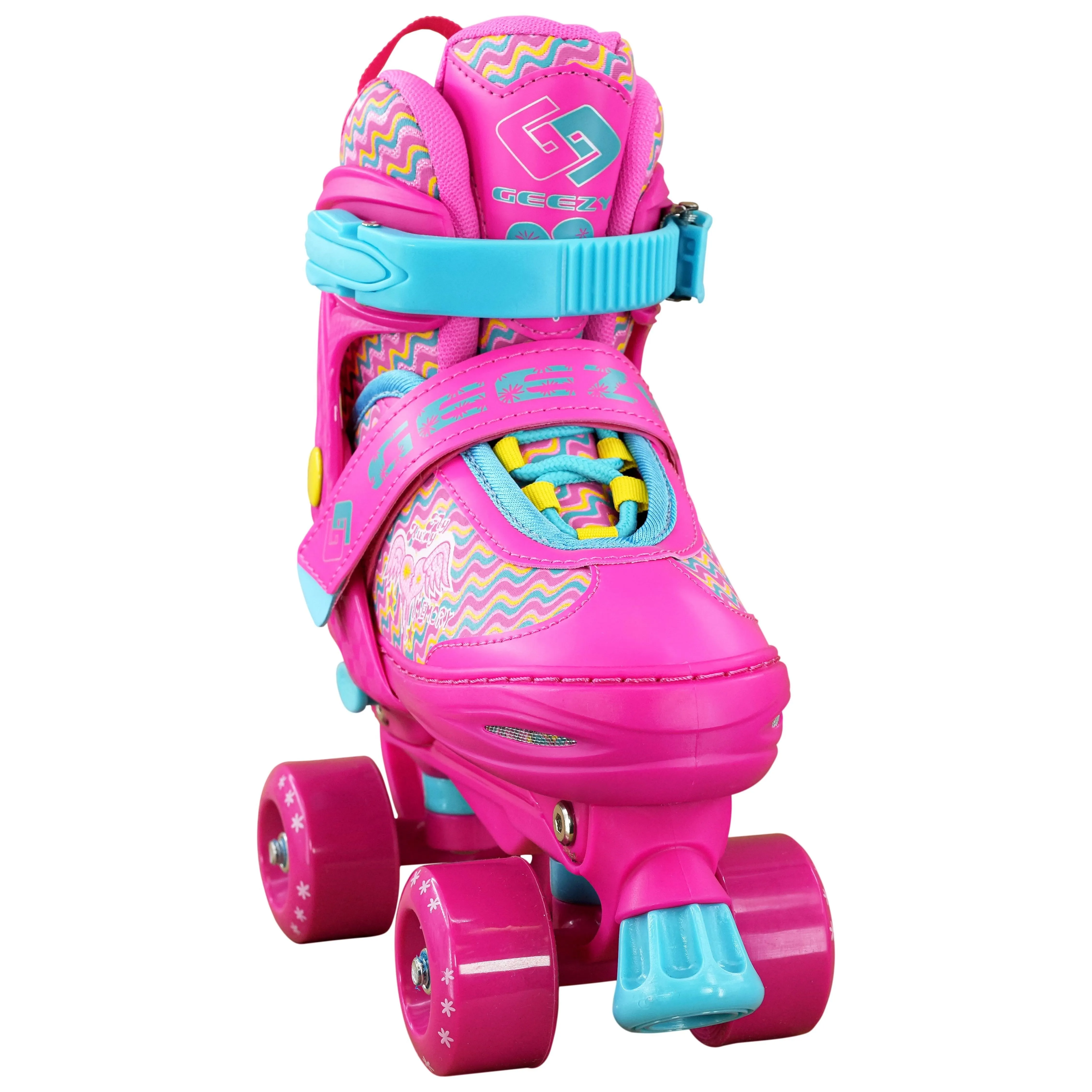 Pink Roller Skates for Kids with 4 Wheel