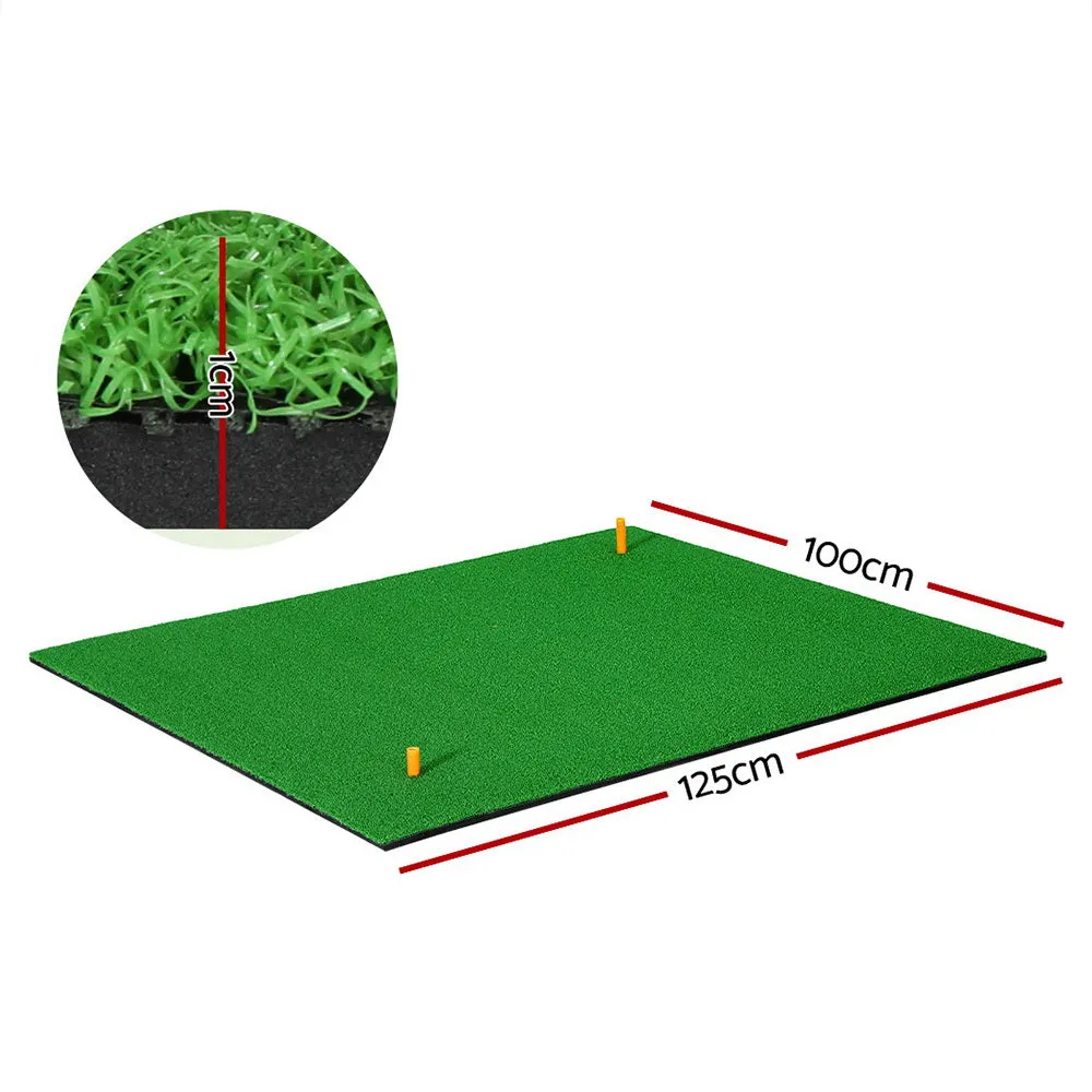 Portable Non-Slip Golf Hitting Mat 100x125cm Set, Everfit