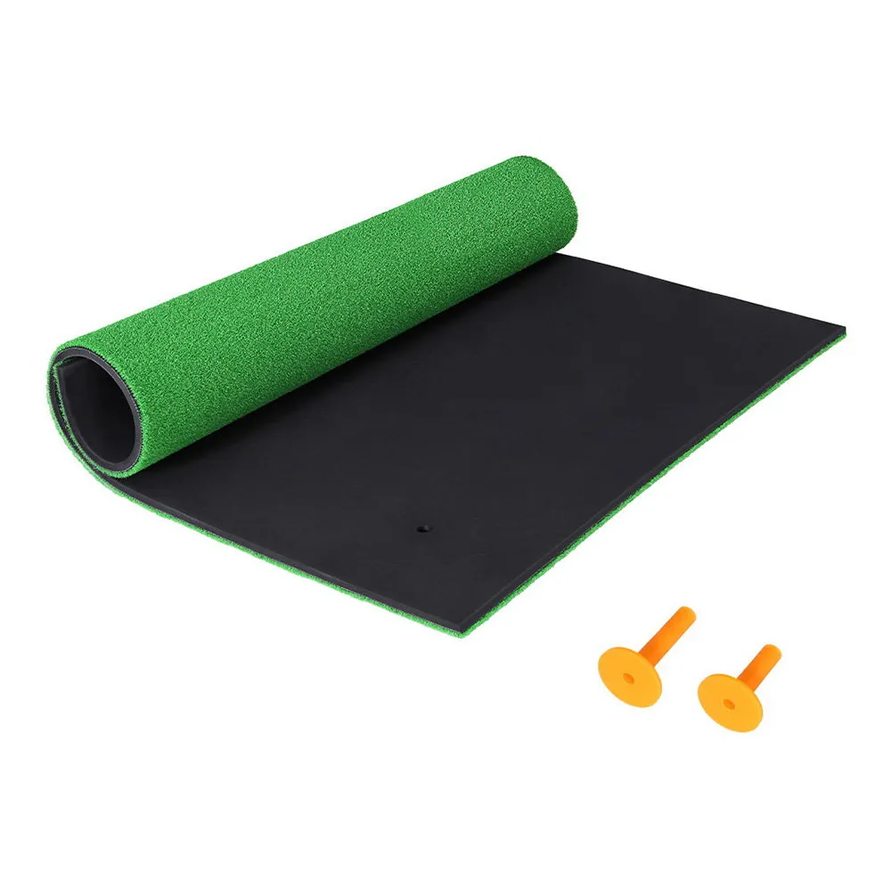 Portable Non-Slip Golf Hitting Mat 100x125cm Set, Everfit