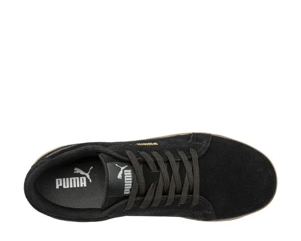 Puma Men's 640325 Iconic Black/Gum Suede Low Composite Safety Toe Metal Free Work Shoes