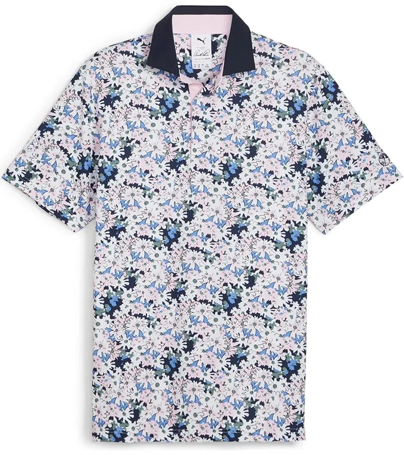 Puma Mens AP Floral Golf Polo Shirt