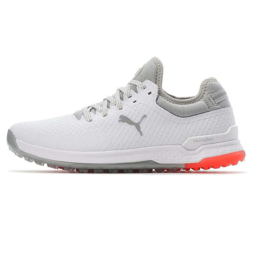 Puma PROADAPT Alphacat Spikeless Wide Golf Shoes - Puma White/High Rise