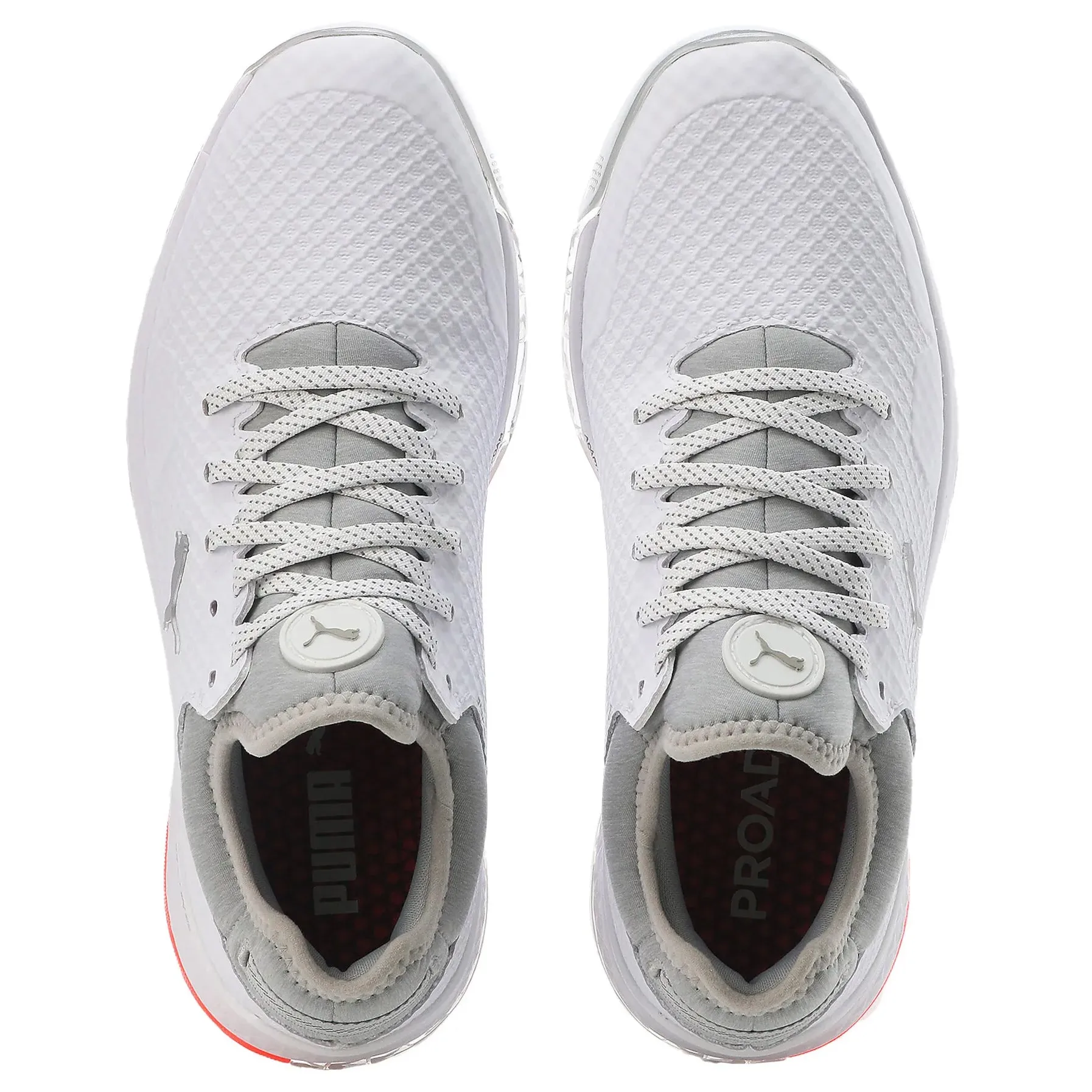 Puma PROADAPT Alphacat Spikeless Wide Golf Shoes - Puma White/High Rise