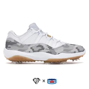 "Gray Camo" Jordan 11 Retro Low Golf Shoes