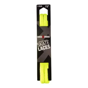 Riedell Criss Cross Skate Laces Skinny 3/8″ Width - Neon Yellow