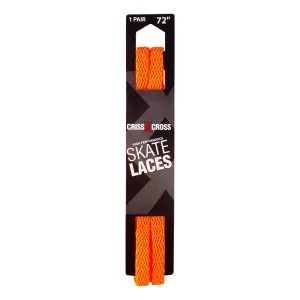 Riedell Criss Cross Skate Laces Skinny 3/8" Width - Neon Orange