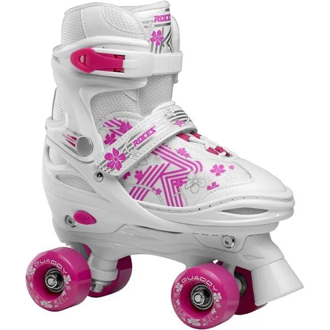 Roces Quaddy 3.0 Girl Skating Roller Skates White/Pink 550095