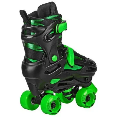 Roller Derby Green Wire Kids' Inline-Quad Combo Skates - Black/Green (3-6)