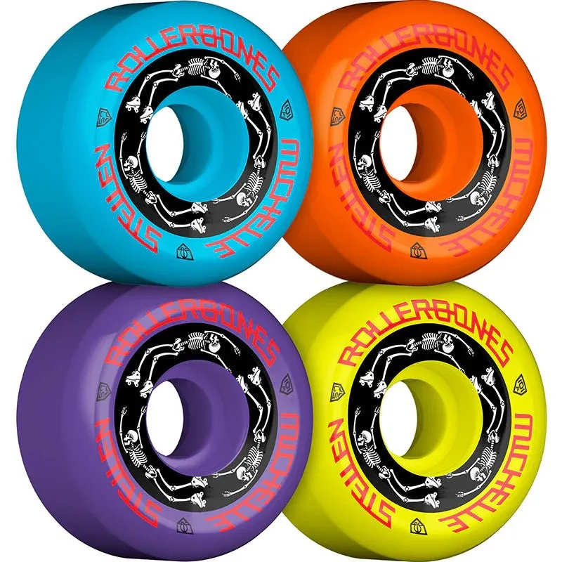 RollerBones 57mm 101A Michelle Steilen Assorted Color Roller Skate Wheels 4pk