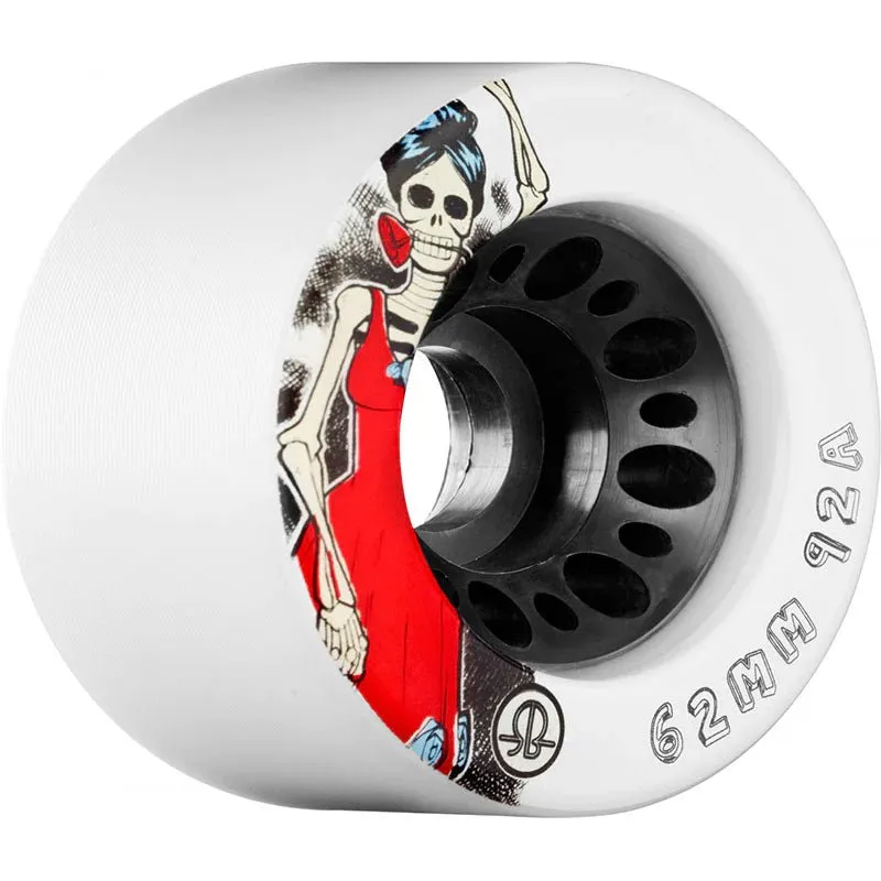 RollerBones Day of the Dead Speed wheel 62mm x 92a White 4pk