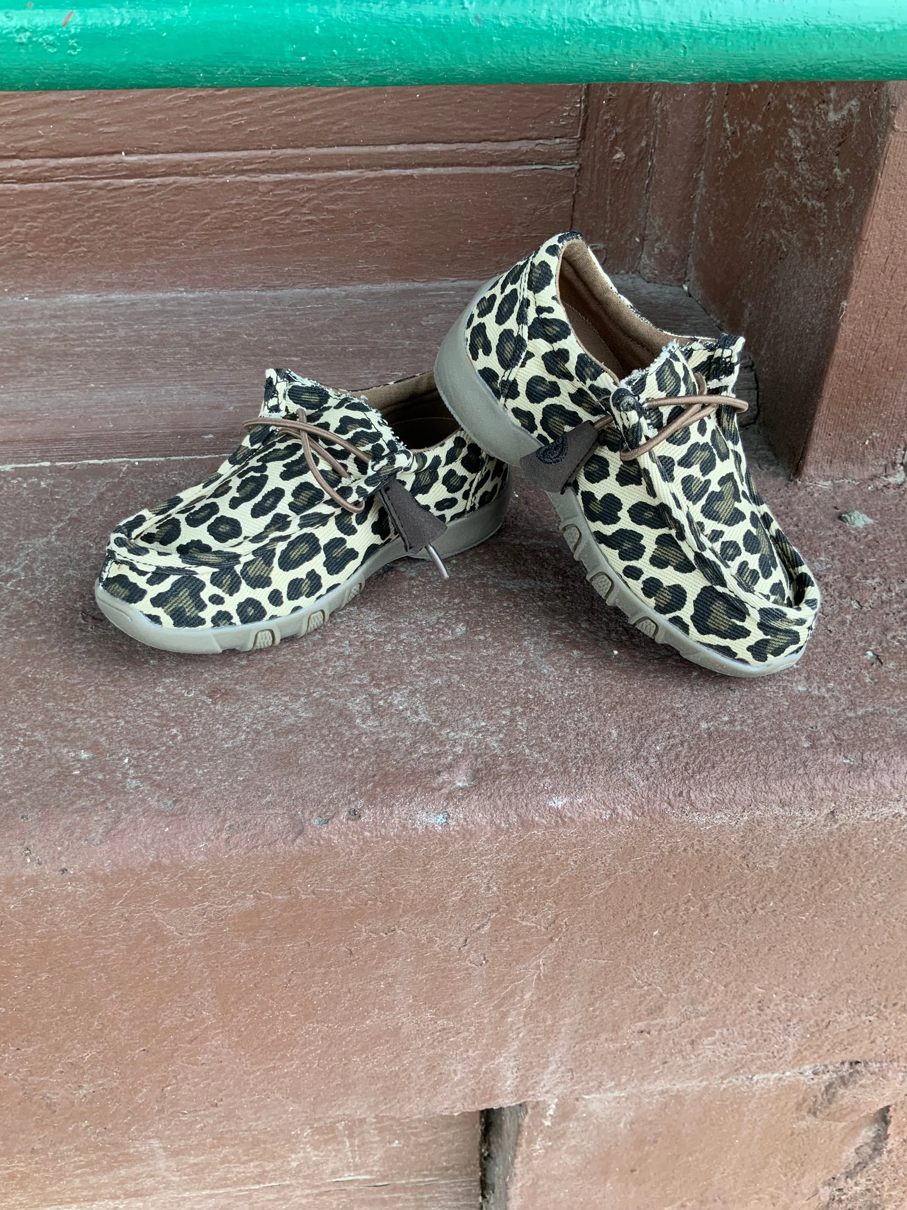 Roper Girl's Children & Youth Chillin' Leopard Canvas Driving Moc  1791-2614